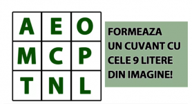 Test de inteligență // Alcătuiți un cuvânt cu cele 9 litere din imagine: a, e, o, m, c, p, t, n, l